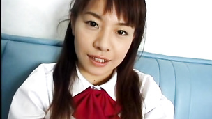 Amateur Asian schoolgirl nailed from behind and blasted with cum