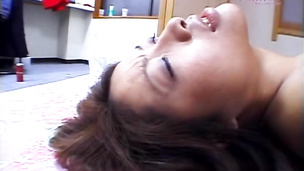 Asian teen fucked in her hairy cunt and loaded with spunk
